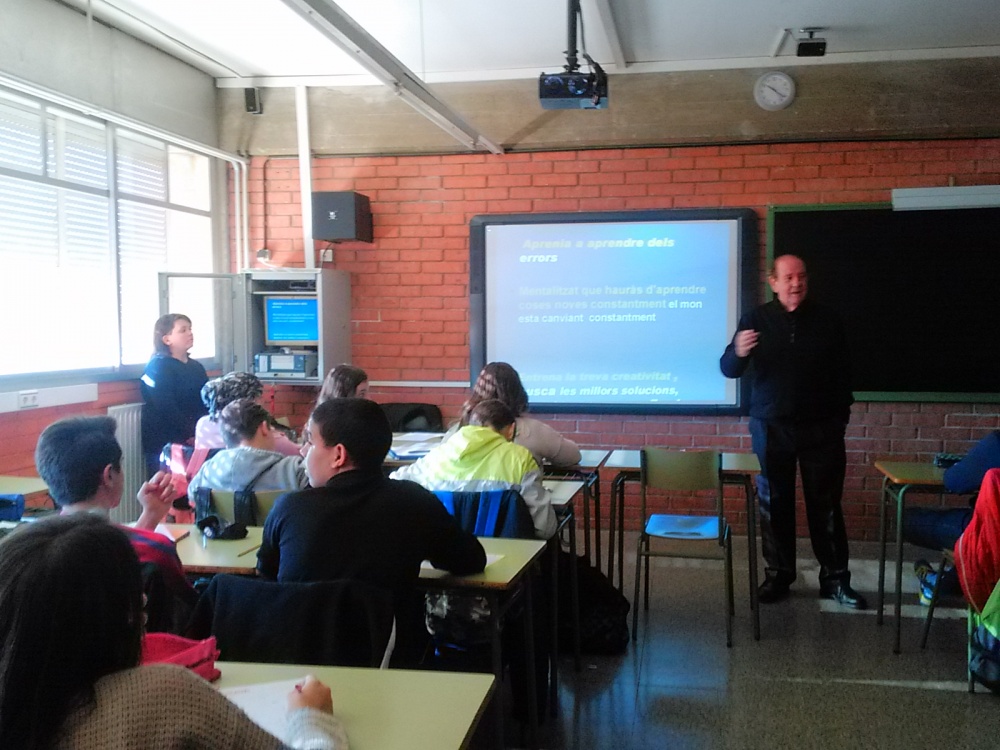 Xerrada sobre Emprenedoria per a 3r d'ESO a càrrec del psicòleg Jordi Balcells