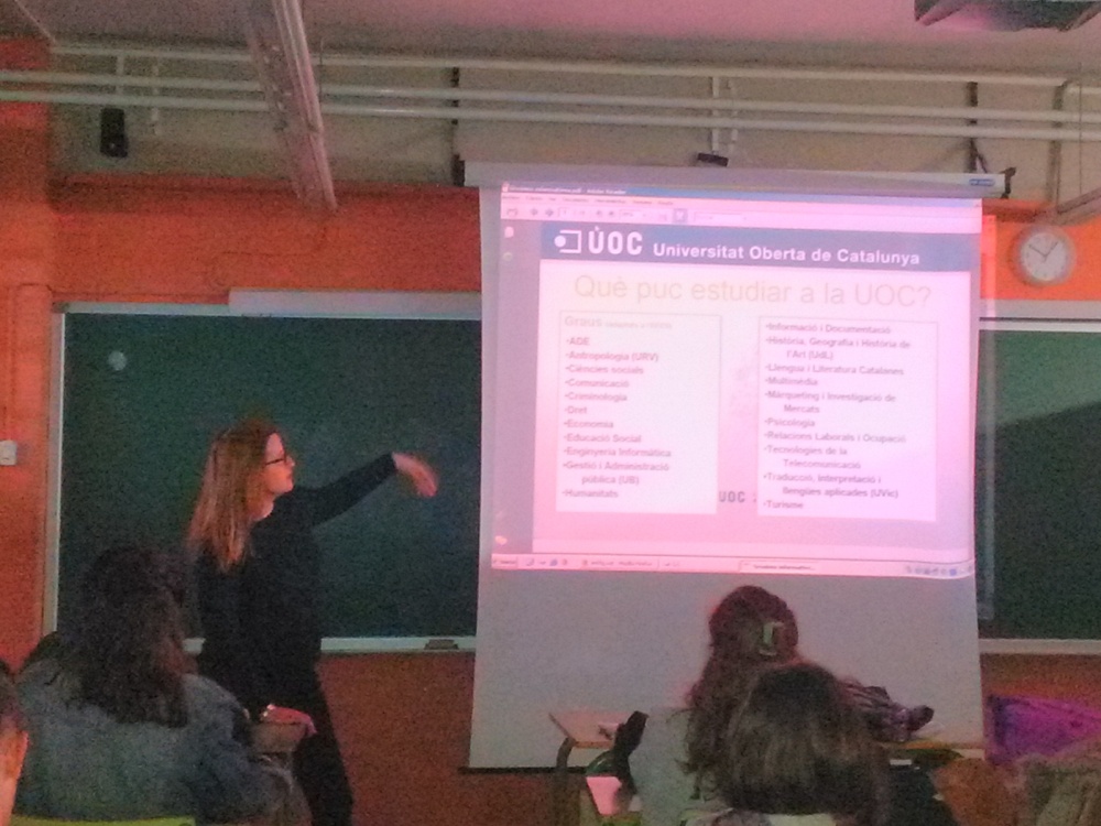 Xerrada d'Orientació Universitària per a 2n BTX a càrrec d'UOC Universitat Oberta de Catalunya