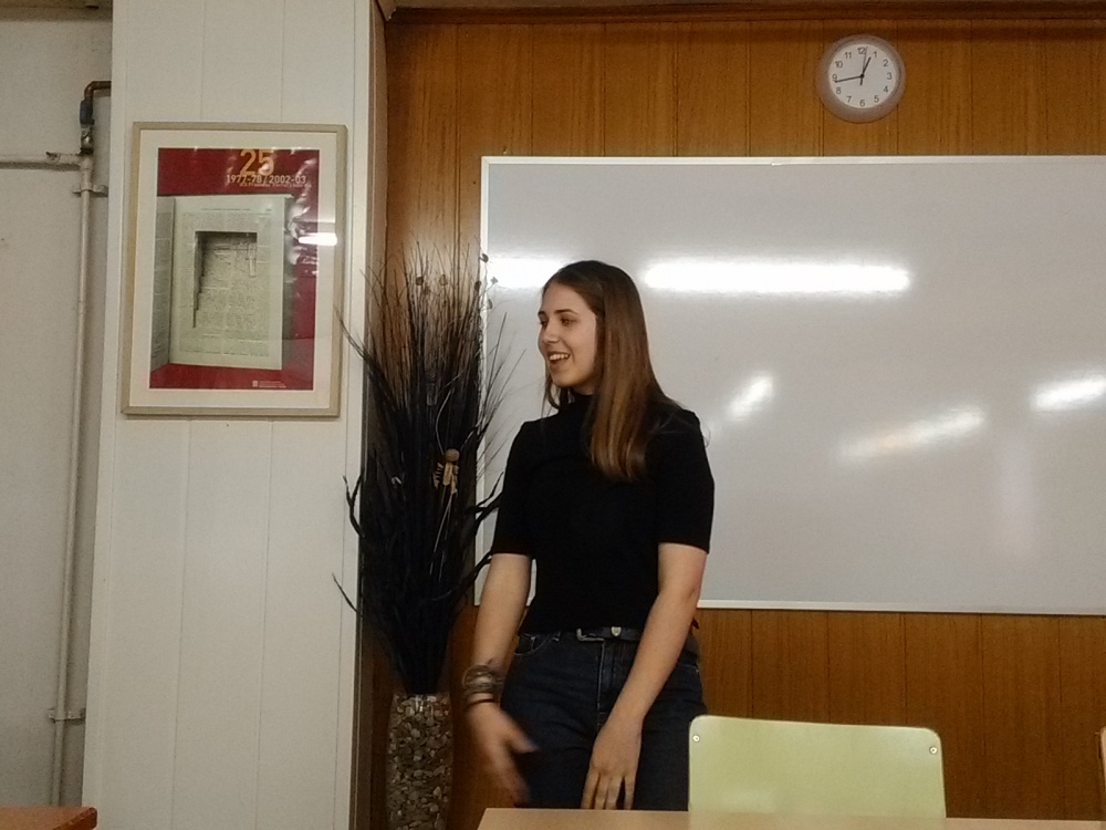 Xerrada sobre Universitat i Erasmus a càrrec de l'exalumna Clàudia Guillén