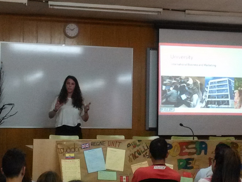 Xerrada sobre Universitat i Erasmus a càrrec de l'exalumna Eva Gil