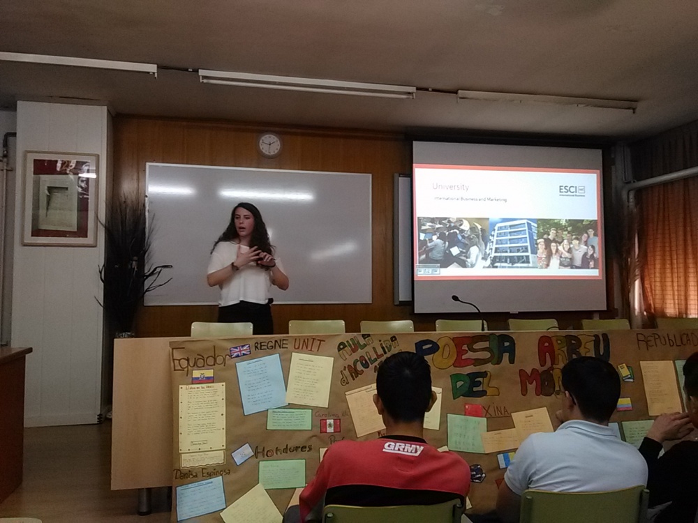 Xerrada sobre Universitat i Erasmus a càrrec de l'exalumna Eva Gil