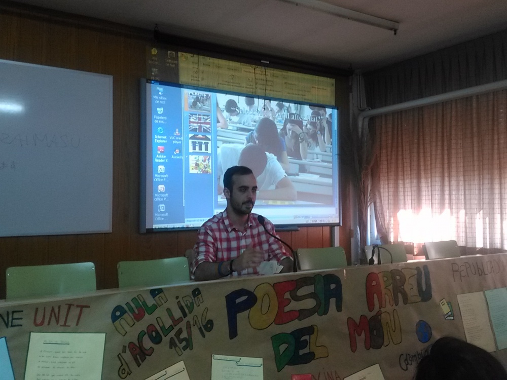 Xerrada sobre Universitat i Erasmus a càrrec de l'exalumne Guillem Amatller