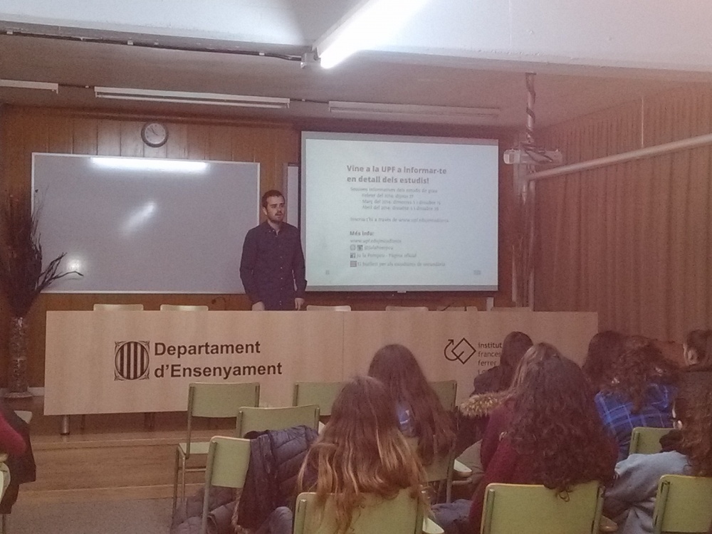 Xerrada sobre Orientació Universitària a càrrec de Universitat Pompeu Fabra