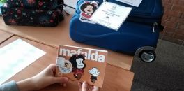 Taller sobre Mafalda per a 1r d'ESO a càrrec de les responsables de la biblioteca
